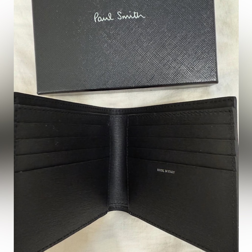 Paul Smith Multicolor Striped Leather Bi-Fold Wallet - Picture 9 of 10